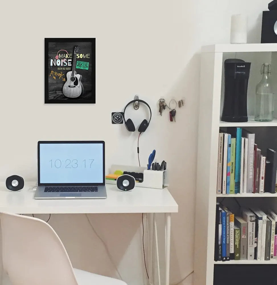 ArtX Paper Motivational Quotes Make Some Noise Wall Frame Art Painting