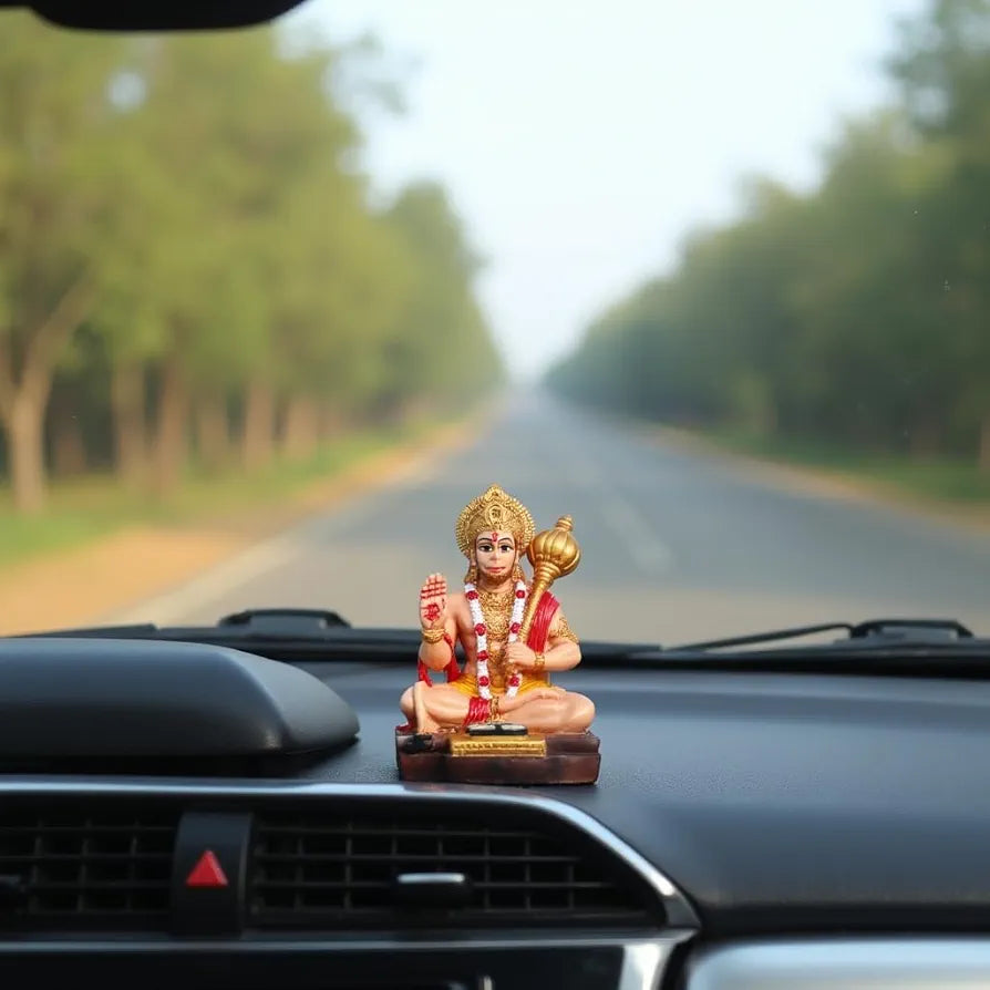 Unovate Lord Hanuman Idol for Car Dashboard - HumanBody Colour