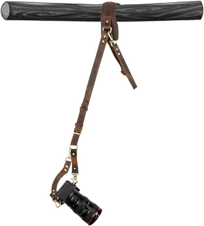 Goatter Hunter Leather Solo Camera Strap|Perfect Single Camera Belt | Cross Body Design |