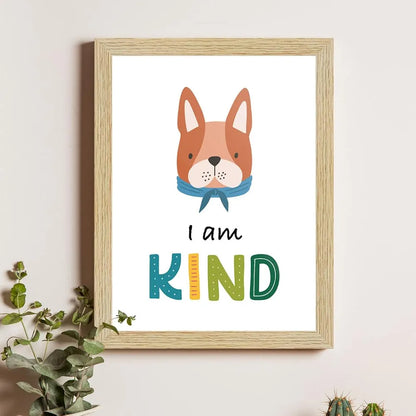 ArtX Paper Motivational-03 Quotes Wall Posters Cartoon Animals Wall Frame A4 Size Multicolor Synthetic Wood Set Of 6