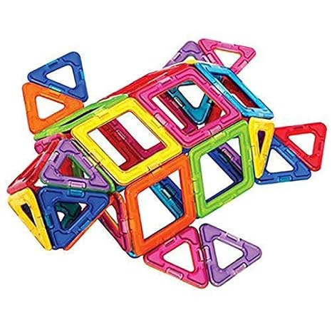 FunBlast 52 PCS Mag Magic for Kids 3D Magnetic Building Blocks Stacking & Balancing Blocks Set for Brain Development