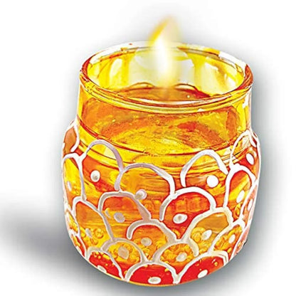 TOYKRAFTT Art and Craft Activity Kit for 8 to 15 Year Olds, Glass Painting Candle Making Kit, Gift for Kids - Glass Painted Mini Candle Jars