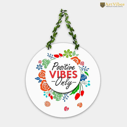 Artvibes Positive Vibes Only Wall Hanging for Home | Decoration Art Piece
