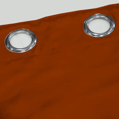 Divine Casa 7 Feet Super Satin Semi Blackout Door Curtain Orange Rust with Curtain Holder Light Filtering Panel with Metal Grommets (Pack of 1)