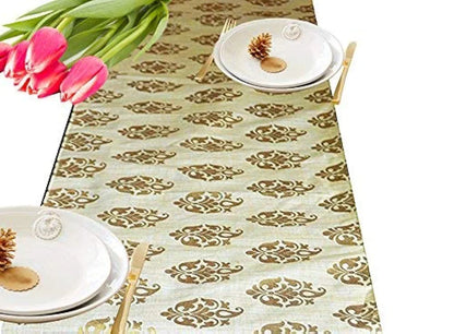 Pink Parrot Durable Dopian Silk Table Runner Large Colour Beige