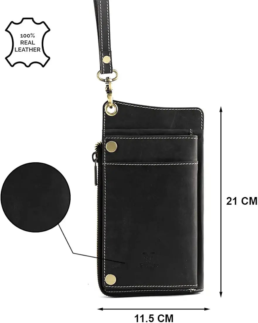 Goatter Hunter Leather Phone & Passport Holder Wallet/Card Holder