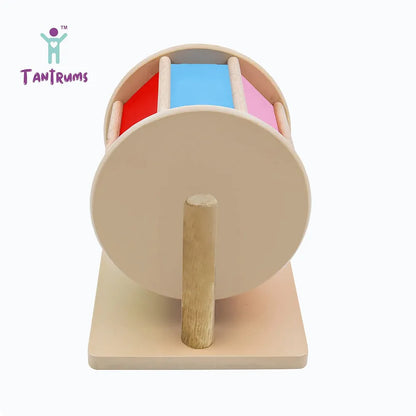 Tantrums Wooden Rainbow Wheel Toy for Infant to Build Hand Eye Concentration Motor Skills I Multicolor Rainbow Spinner