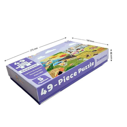 Popcorn Games & Puzzles Seasons 49 Piece Kids Jigsaw Game Puzzle - Science Educational Toys for Kids Children 5+ Years