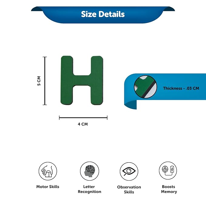 Mini Leaves 26 Wooden Magnetic Alphabet in a Box| Capital ABCD Magnetic Letters | ABC Learning Toys for Kids