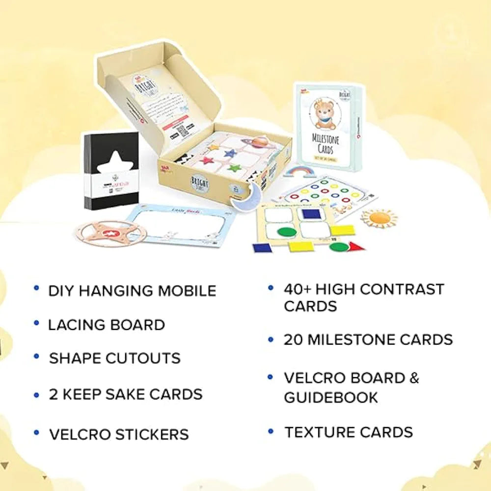 ClassMonitor Learning Educational Kit with Free Mobile App,Preschool Home-Learning Kit,Comes with 40+ Flash Cards,20 Milestone Cards,DIY Hanging Mobile,Shape
