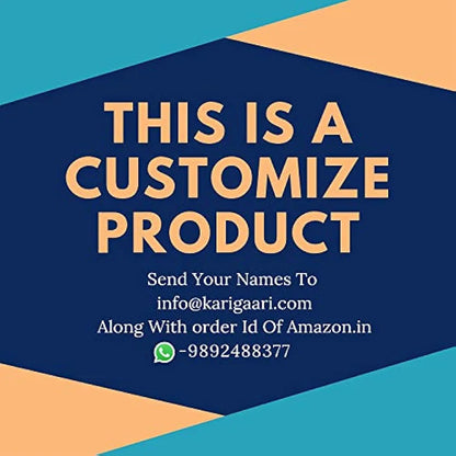 Karigaari India Customized Wooden Family Name Plate for Home Entrance