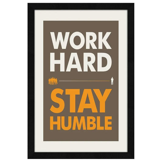 ArtX Paper Work Hard Motivational Quotes Framed Wall Art Painting