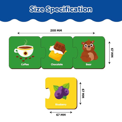 Mini Leaves Colors 3 Piece Puzzle Color Matching Puzzle Set of 5 | Montessori Early Educational Pre School Puzzle Toys for Kids