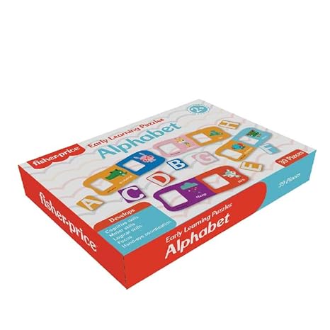 Fisher Price Early Learning Alphabets Puzzles 39 Pieces Alphabet Matching Puzzles for Kids Children Age 2+ Years & Above