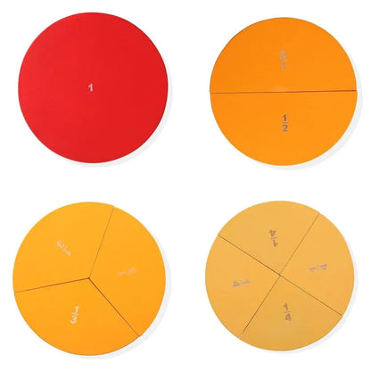 NESTA TOYS Montessori Learning Wooden Puzzle | Wooden Fraction Puzzle Toy  | Montessori Math | Educational Toys for Ages 4 5 6 7 8