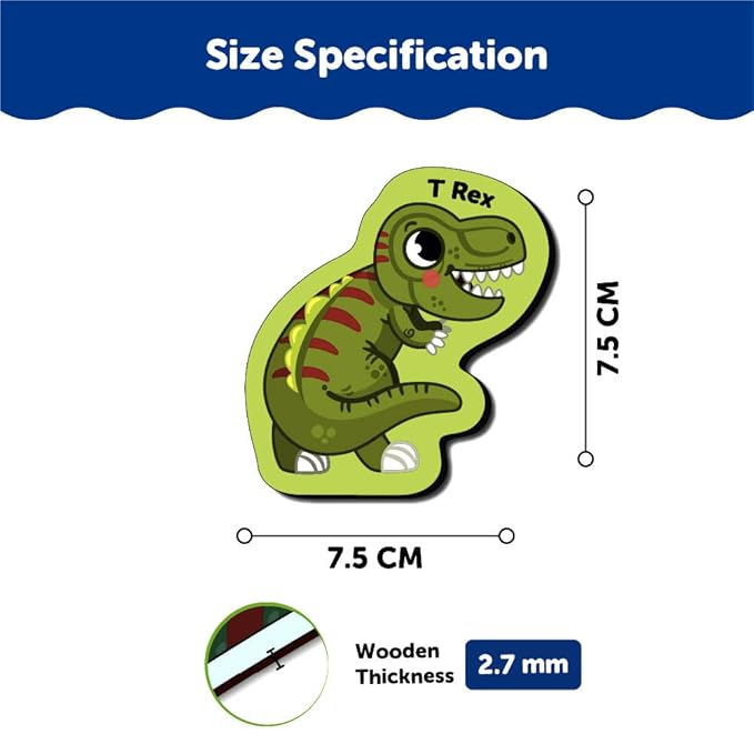 Mini Leaves Magnets for Kids Dinosaur Fridge Magnets for Whiteboard Preschool Learning Toys | Magnetic Animals for Refrigerator