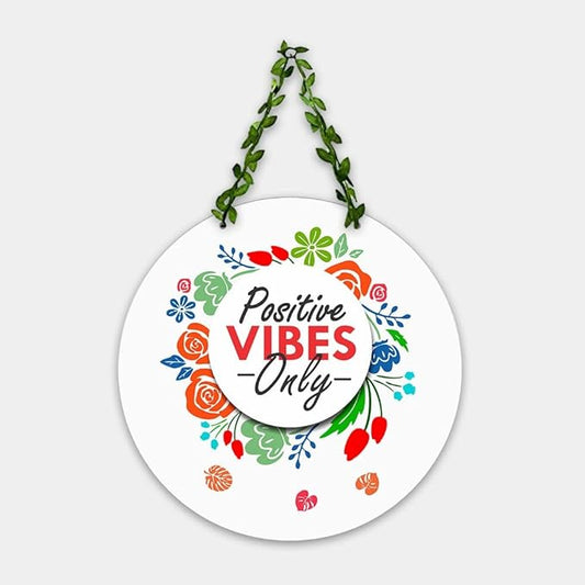Artvibes Positive Vibes Only Wall Hanging for Home | Decoration Art Piece