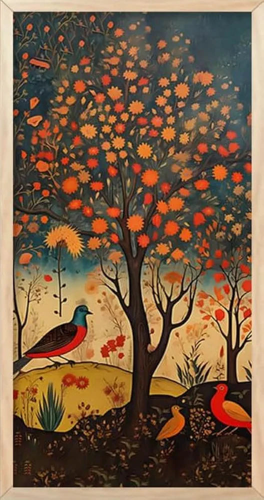 TREXEE DIY Paint by Numbers Kit for Adults Kids Beginner, DIY Oil Painting of Pigeon Acrylic Paint by Numbers Oil Madhubani Painting DIY PNB Painting 