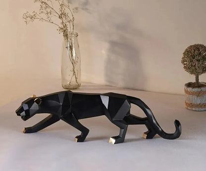 Zart Resin Black Jaguar Showpiece For Home Decor