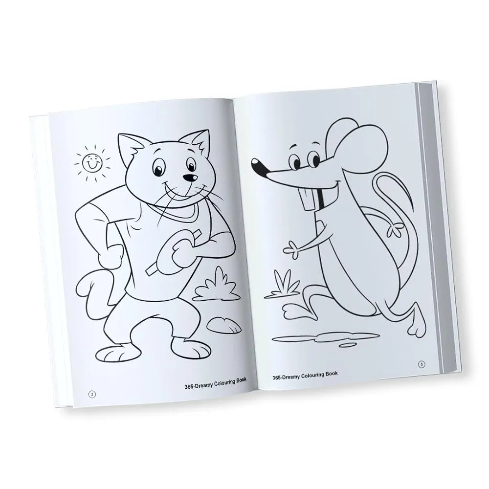 365 Dreamy Colouring Book for Kids | Jumbo Colouring & Activity Book with 368 Pages | Fun Gift for Boys & Girls Ages 3+ | Improves Creativity, Focus & Fine Motor Skills By Majestic Book Club