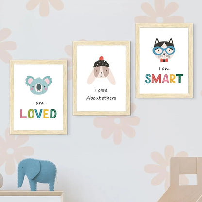 ArtX Paper Motivational-05 Quotes Wall Paintings for Kids Room Inspirational Multicolor Set of 6