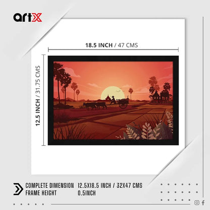 ArtX Paper Village Scenic Wall Art Painting AXI00201-VIL