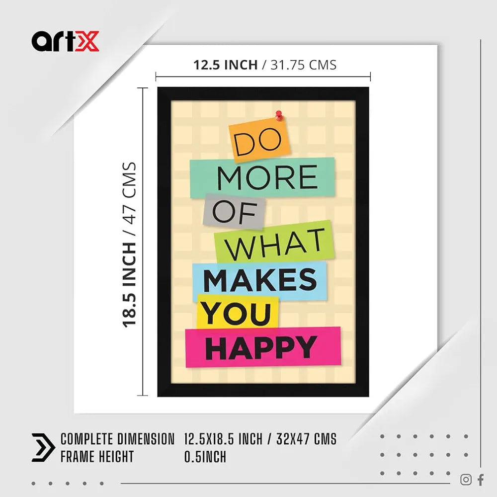 ArtX Paper Motivational Quotes Framed Wall Art Painting