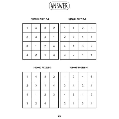 Sudoku Level 1 Easy for Kids  - Ultimate Brain Games: 120+ Simple Brain-Boosting Puzzles for Young Minds - | The Book Tree Books