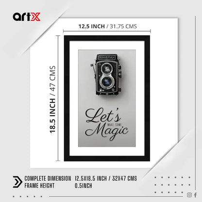 ArtX Paper Let's Make Some Magic Motivational Camera Wall Art Painting