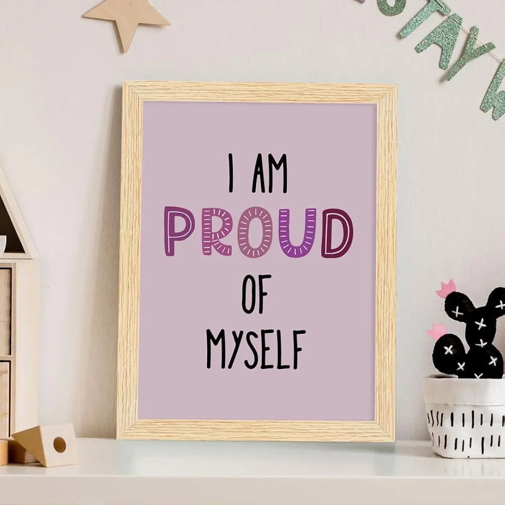 ArtX Paper Motivational-06 Quotes Wall Paintings for Kids Room Animal Frames Set of 6