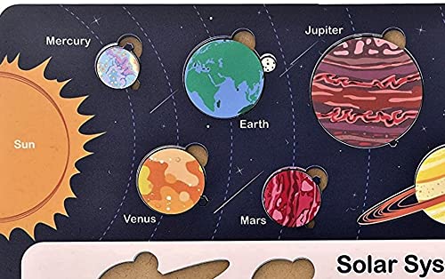 Fiddly's Solar System Wooden Puzzle for Kids | Educational Stm Toy