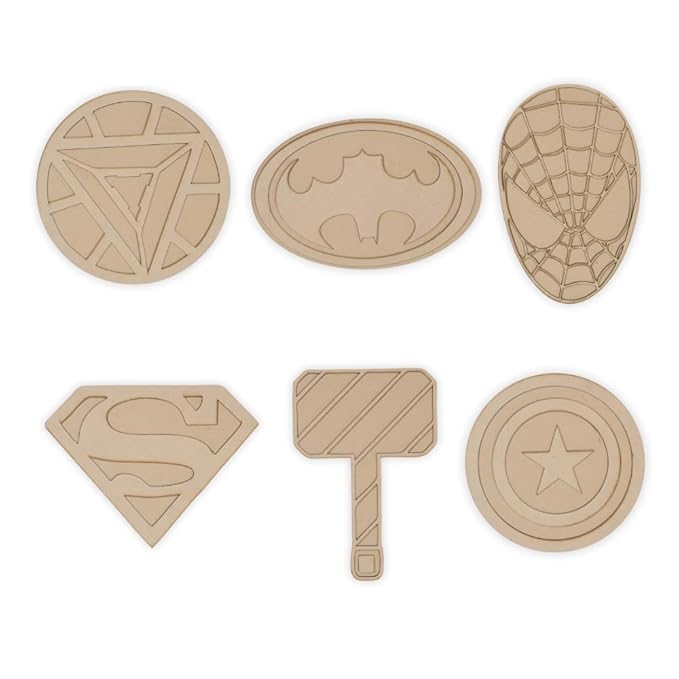 Hobby India Geometric Superhero Diy Kit Wall Art Decor Wood Children Room Wall Decoration