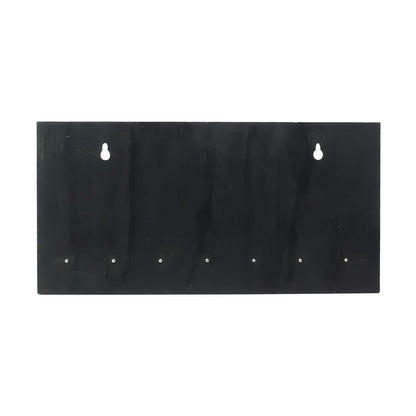 Ecraftindia Lord Ganesha Theme Wooden Key Holder for Wall With 7 Key Hooks