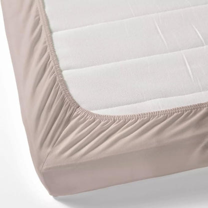 Haus & kinder Cotton Elastic Fitted Bedsheet King Size 2 Pillow Covers (78 X 72 Inches + 13 Deep Pocket) Cameorose, 300 tc