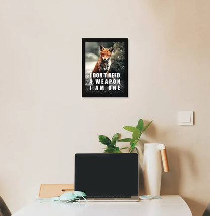 ArtX Paper Motivational Quotes Weapon Wall Frame Art Painting