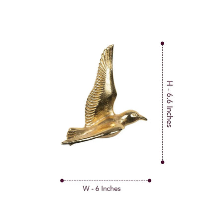 The Artment your Artistic Apartment Minimalist Watch Me Fly Wall Décor Hanging Set of 5 Gold