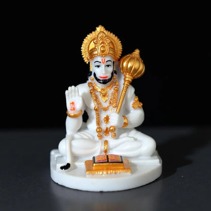 Unovate Lord Hanuman Idol White for Car Dashboard