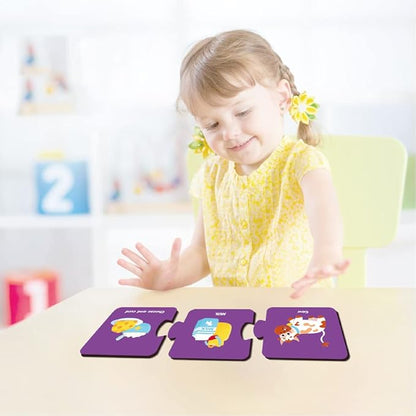 Mini Leaves How It is Made 3 Piece Wooden Puzzle Set of 5 | Montessori Early Educational Pre School Puzzle Toys for Kids