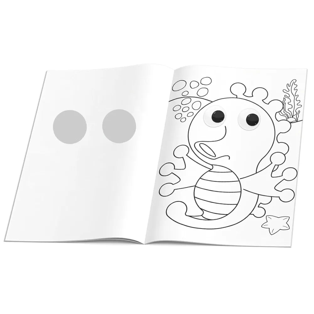 Googly Eyes Sea Animals Colouring Book for Kids I Sea Animals Activity Book featuring Adorable Characters with Oversized Googly Eyes I Perfect Gift I Fun Colouring Activity Book by Majestic Book Club