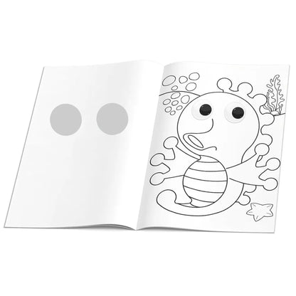 Googly Eyes Sea Animals Colouring Book for Kids I Sea Animals Activity Book featuring Adorable Characters with Oversized Googly Eyes I Perfect Gift I Fun Colouring Activity Book by Majestic Book Club