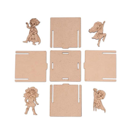 Hobby India Diy Kids Pen Stand Kit - Creative Wooden Craft Set | Kid's Pen Stand