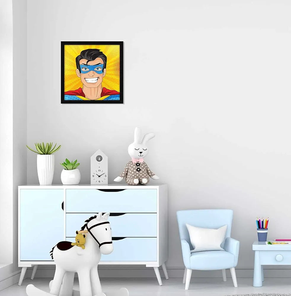 ArtX Paper Super Boy Pop Art Wall Art Painting Multicolor Abstract