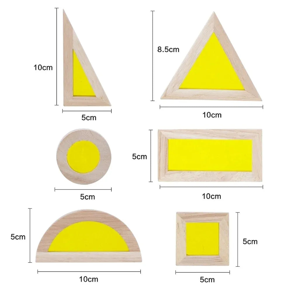 NESTA TOYS - Wooden Rainbow Building Blocks  | Stacking Toys for Toddlers | Acrylic Multicolor Geometrical Blocks