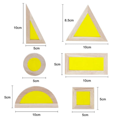 NESTA TOYS - Wooden Rainbow Building Blocks  | Stacking Toys for Toddlers | Acrylic Multicolor Geometrical Blocks