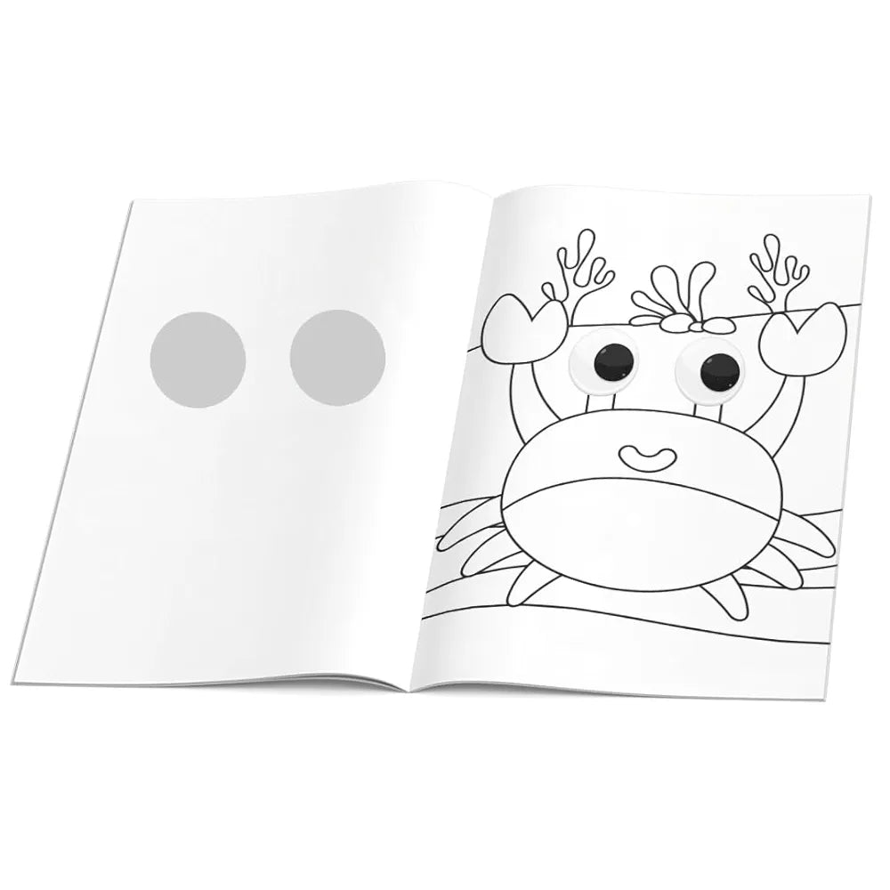 Googly Eyes Sea Animals Colouring Book for Kids I Sea Animals Activity Book featuring Adorable Characters with Oversized Googly Eyes I Perfect Gift I Fun Colouring Activity Book by Majestic Book Club