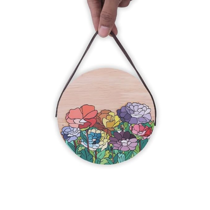 Hobby India Diy Summer Bloom Pine-wood Nature Kits for Art & Crafts Painting Kit for Adults | Hanging Decorations