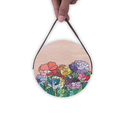 Hobby India Diy Summer Bloom Pine-wood Nature Kits for Art & Crafts Painting Kit for Adults | Hanging Decorations