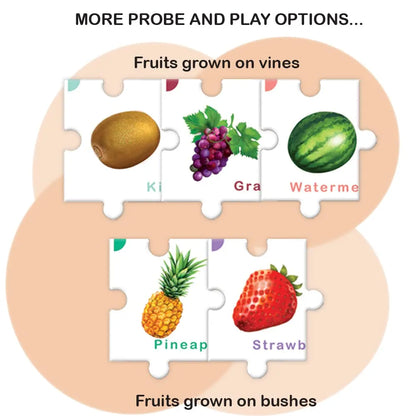 Toykraft Puzzles for Kids for Age 5-7, Educational Toys, Jigsaw Puzzles for Kids, 6 Piece Puzzle for Kids - Feast on Fruits