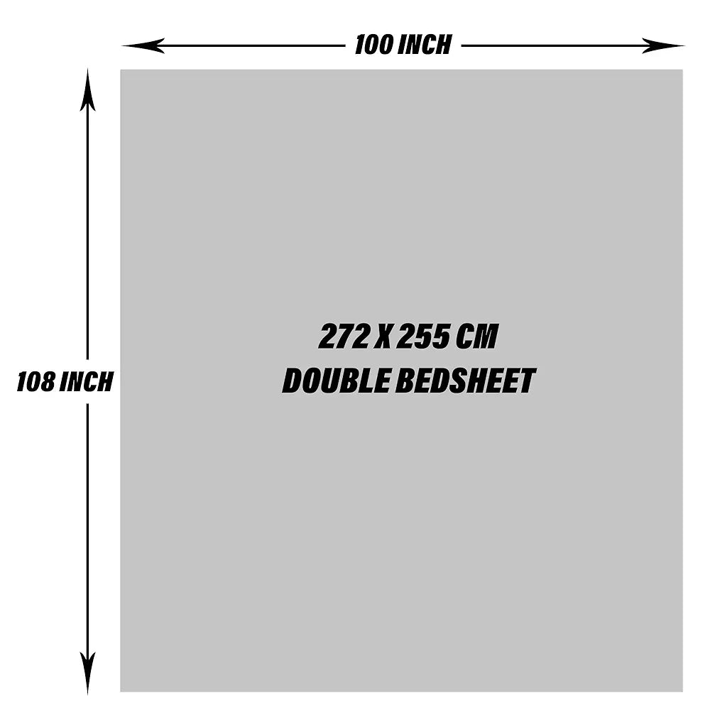 Kuber Industries Double Bedsheet with 2 Pillow Covers 186 TC Premium Cotton Arabic Beauty Gola Purple