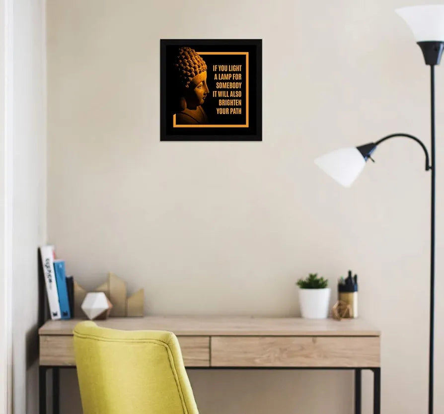 ArtX Paper Motivational Quote If you Light a Lamp Wall Art Painting